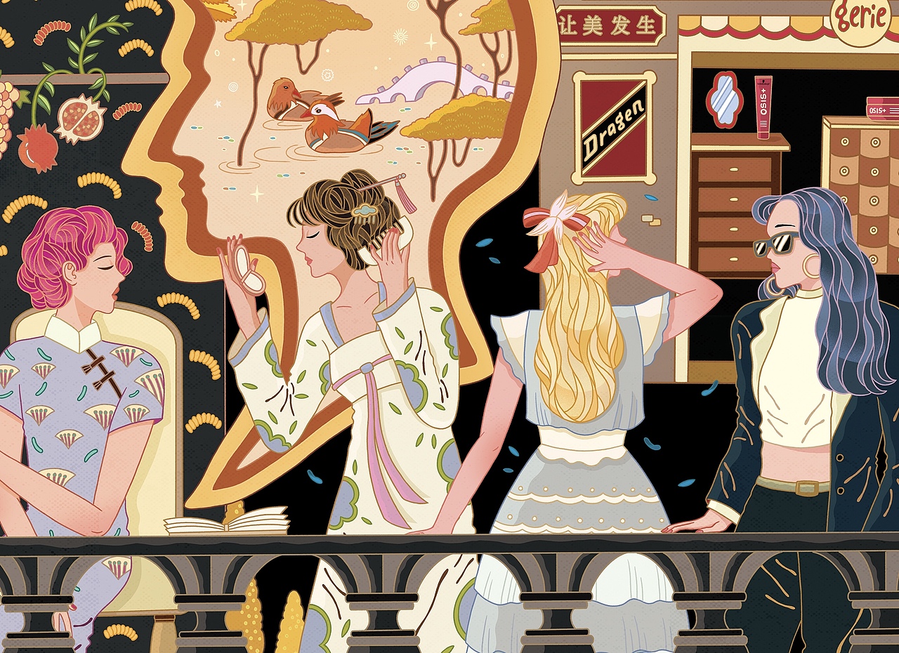 施华蔻 x YIXIN 七夕情人节礼盒 2021 | 插画分享（图ZMjY3MTc1ODQw） - 商业插画 - 站酷设计师曾亦心原创素材 - 站酷ZCOOL