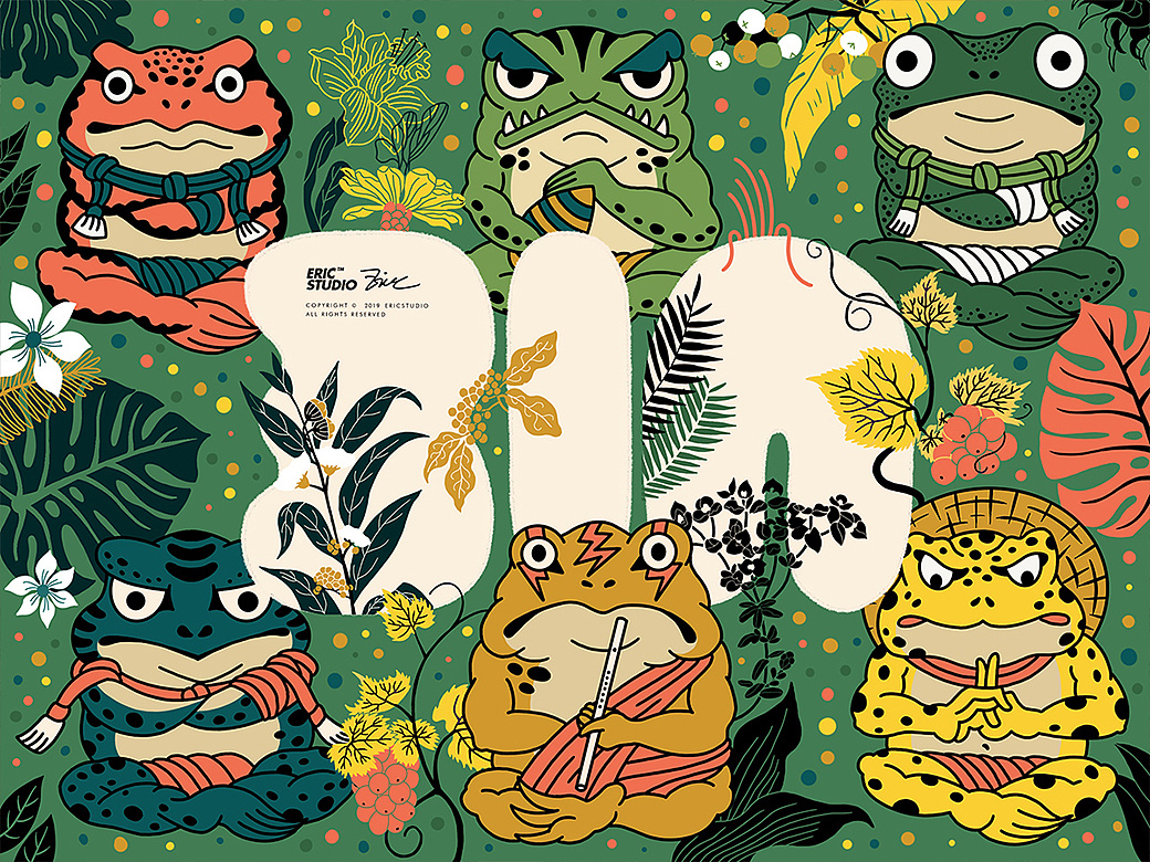 蛙蛙贴纸|插画|商业插画|蛙蛙女孩 - 原创作品 - 站酷 (ZCOOL)