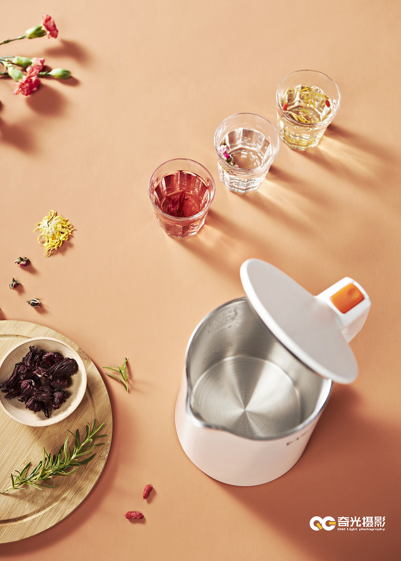 小家电产品拍摄|电水壶场景图片实拍原图|奇光摄影