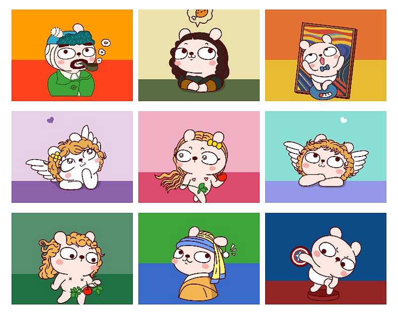 cos名画系列壁纸（图ZMTI1NDQ1NTAw） - 图案 - 站酷设计师迷识林原创素材 - 站酷ZCOOL