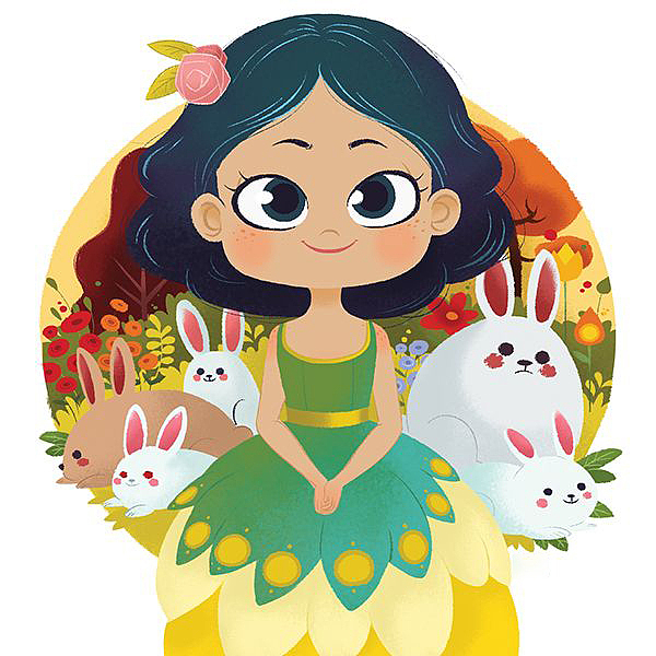 商业插画-治愈唯美插画