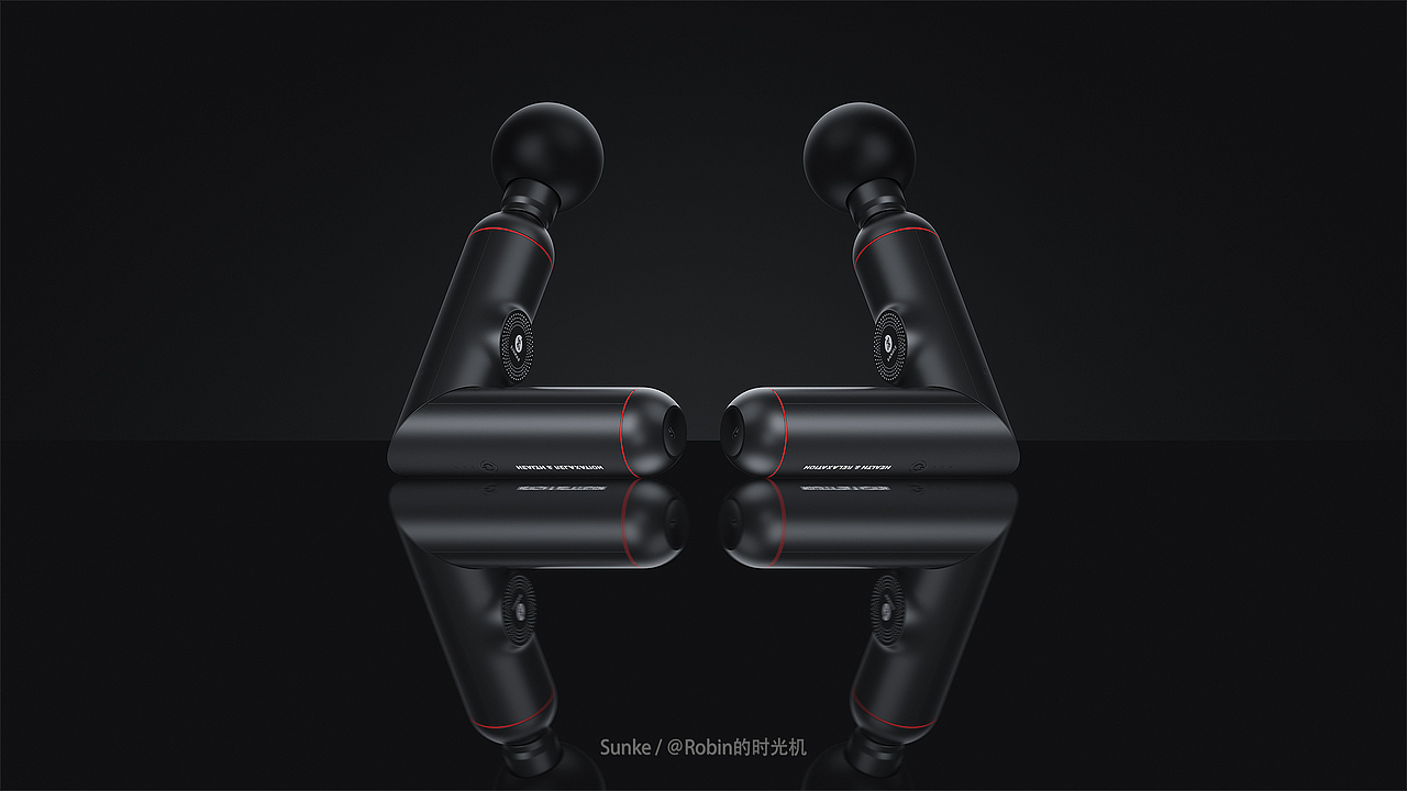 产品表现 | rangle燃歌筋膜枪 三维cg电商产品海报渲染