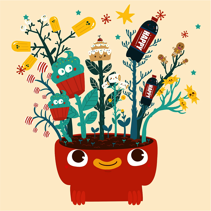 一组鼠绘插画风格