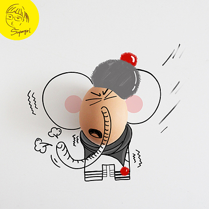 supergirl要画画之原创鸡蛋动物系列