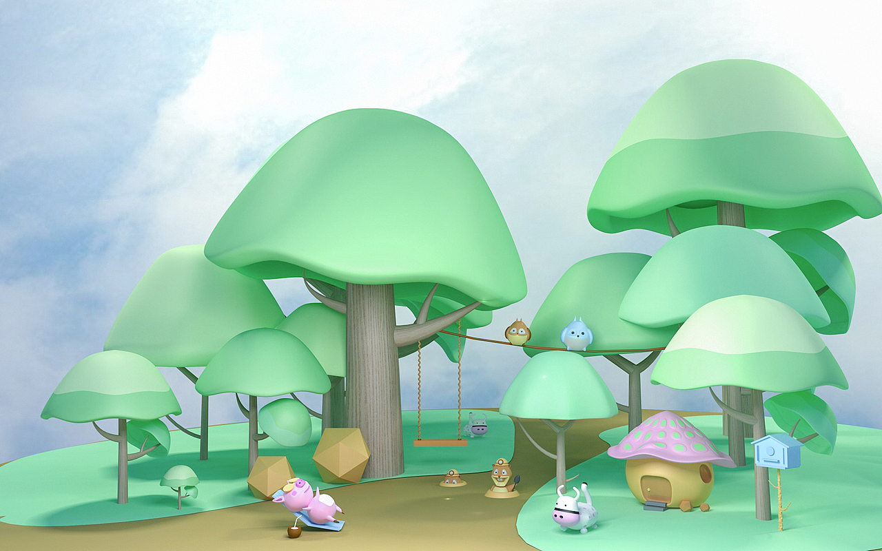 c4d小场景（图ZNTk0OTUxNjg=） - 场景 - 站酷设计师missooo原创素材 - 站酷ZCOOL