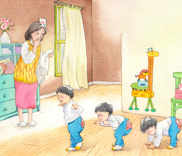 水彩插画感恩妈妈