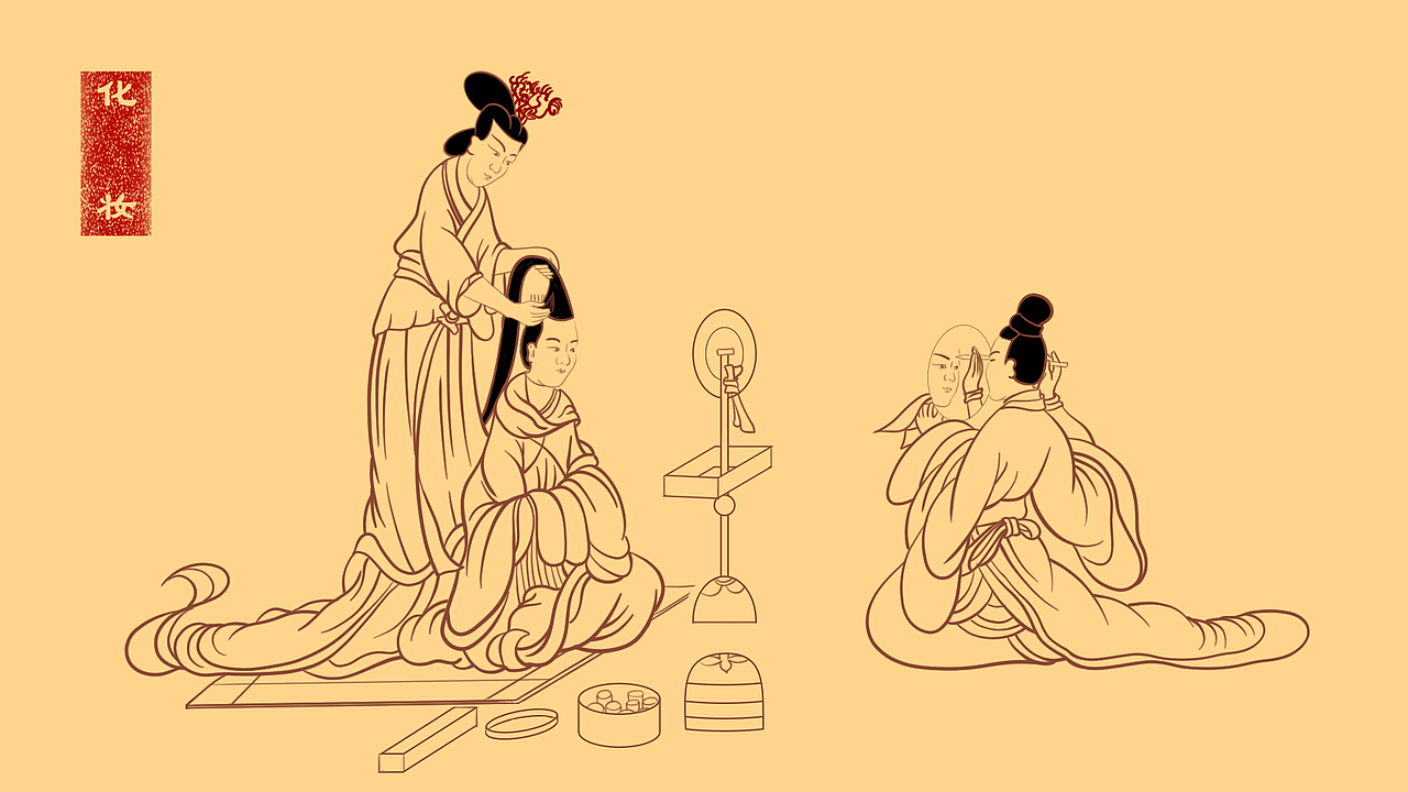 女史箴图(临  新彩)