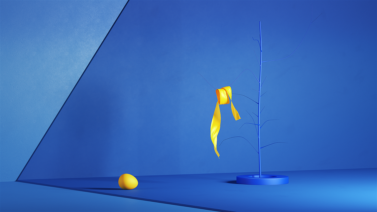 简约几何体光影配色渲染练习