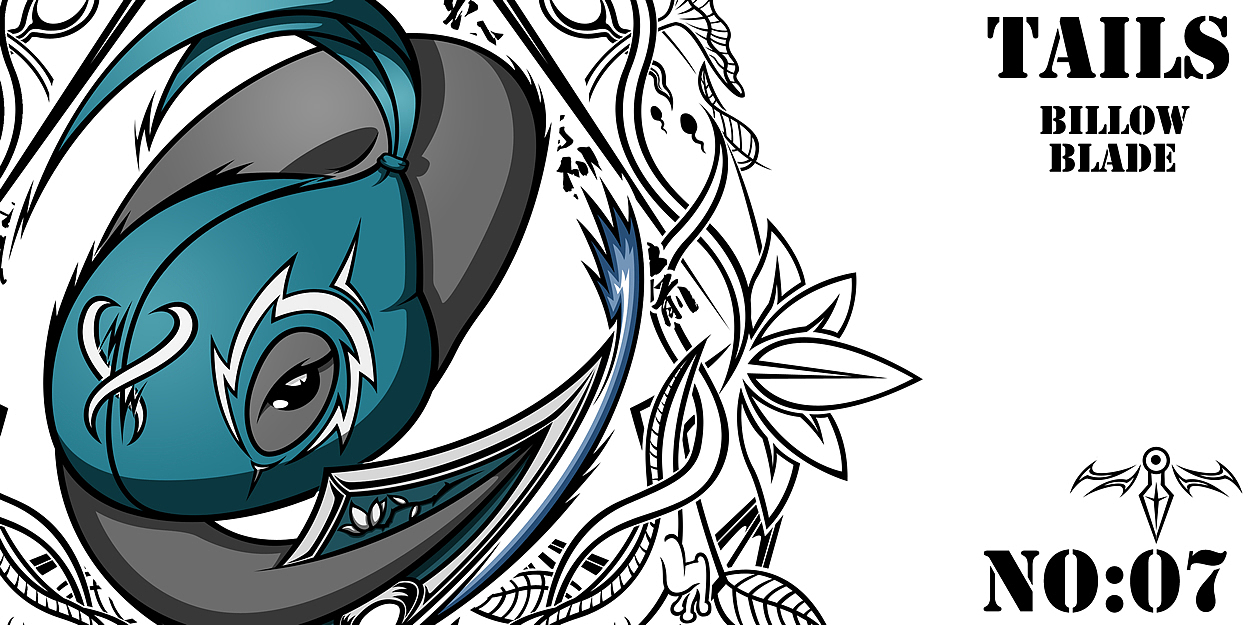 {β-x}系列，NO：07 Tails（圖ZNzcyMDc3Ng==） - 新銳潮流插畫 - 站酷設(shè)計(jì)師Ecoco原創(chuàng)素材 - 站酷ZCOOL