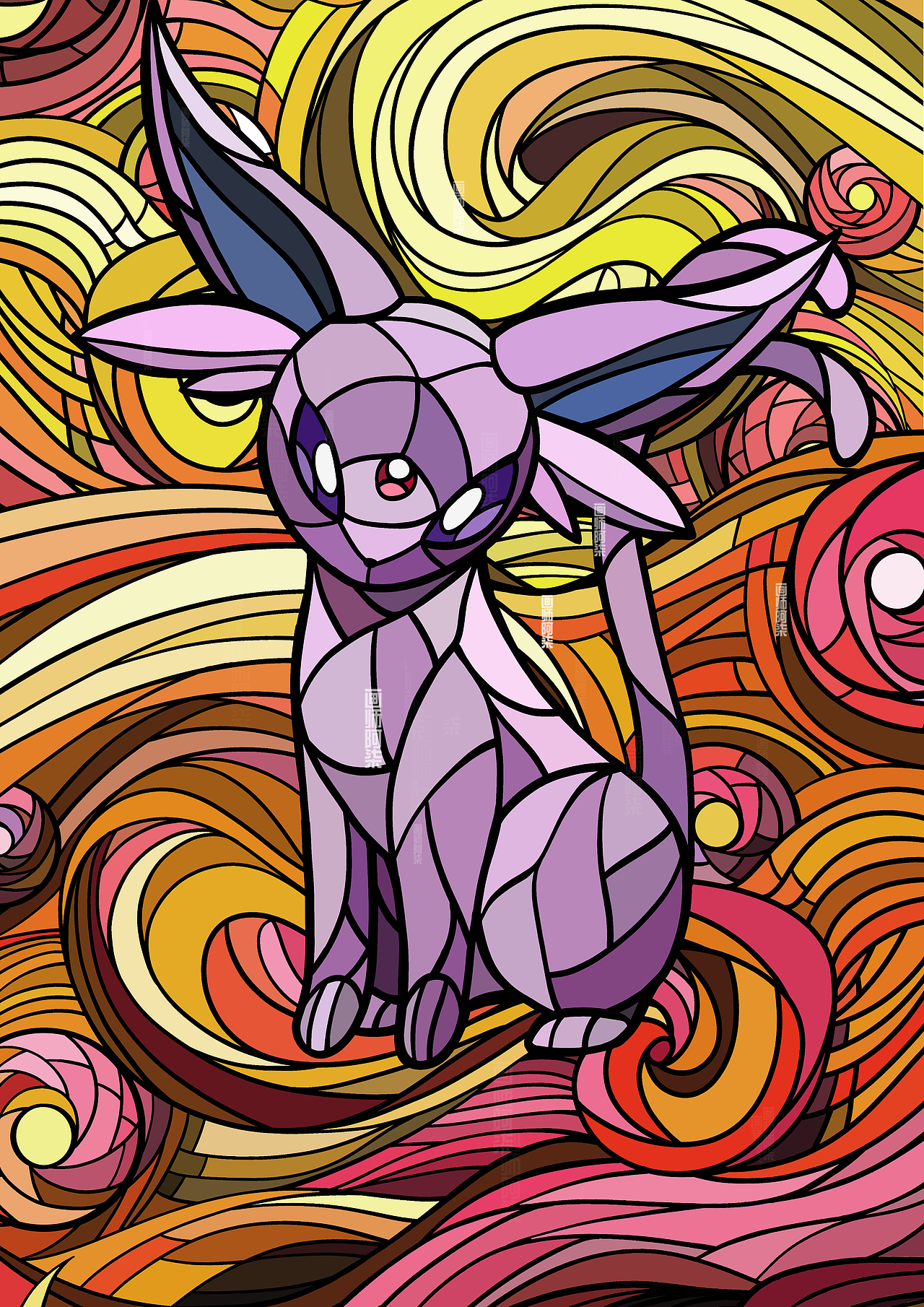 宝可梦卡牌教堂玻璃风格卡牌创作（图ZMzczMTg5NDA0） - 图案 - 站酷设计师画师阿柒原创素材 - 站酷ZCOOL