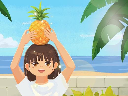 海边的水果摊（个人主页-ZNTI5OTg0NjQ=） - 儿童插画 - 站酷设计师小龙_Lon原创素材 - 站酷ZCOOL