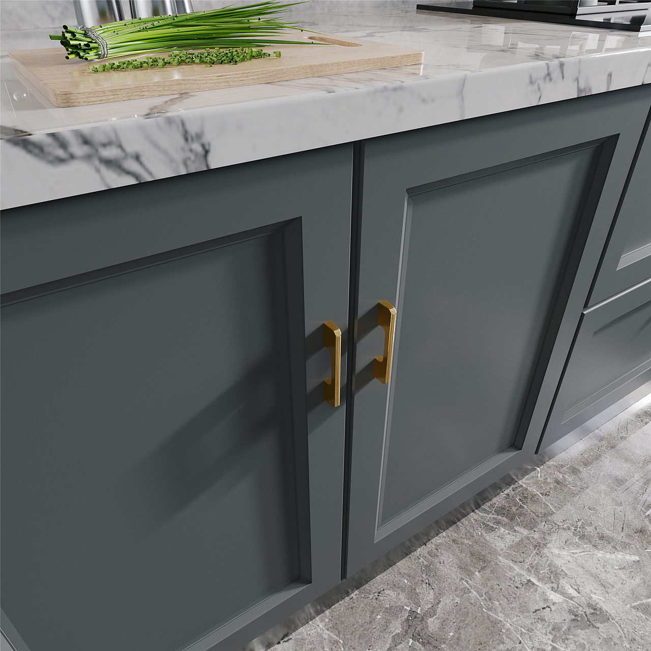 产品渲染-门把手合集