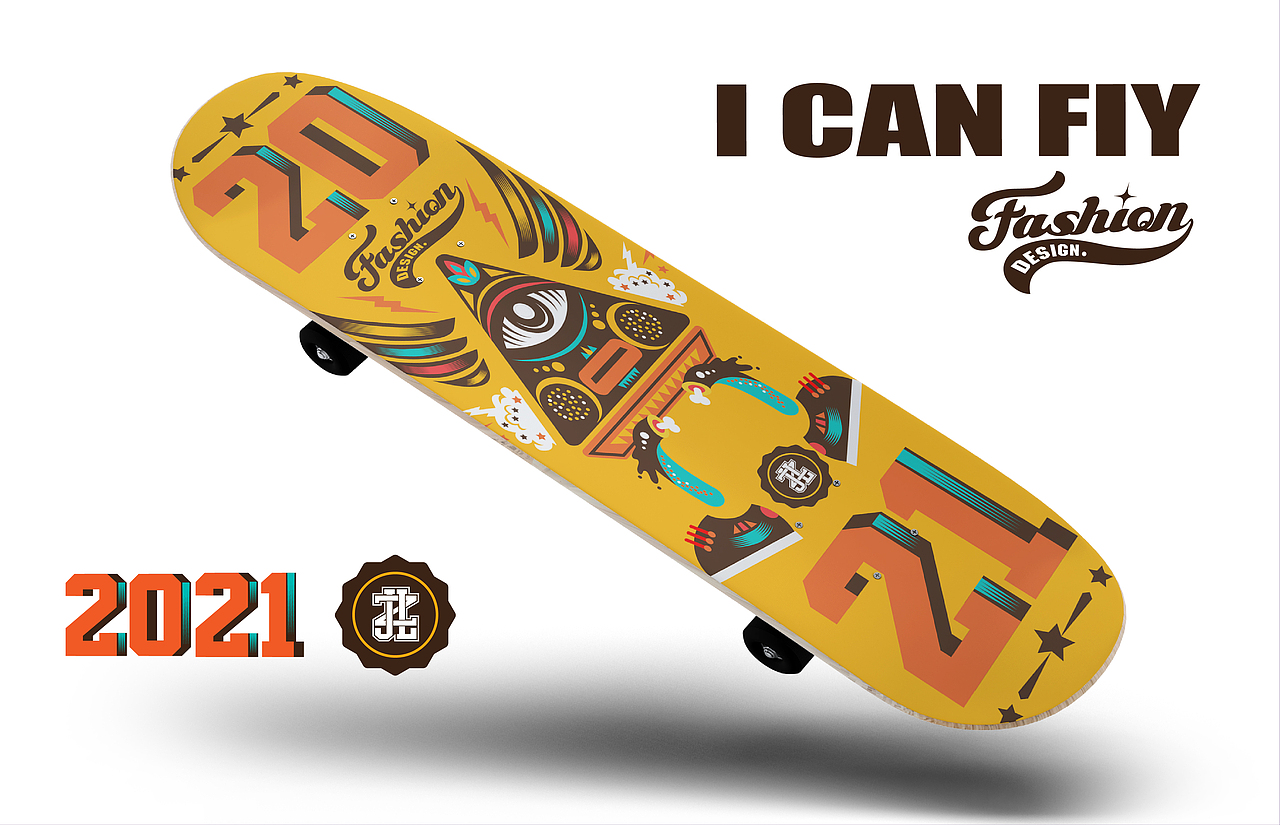 滑板插画武汉|平面设计师安东尼520