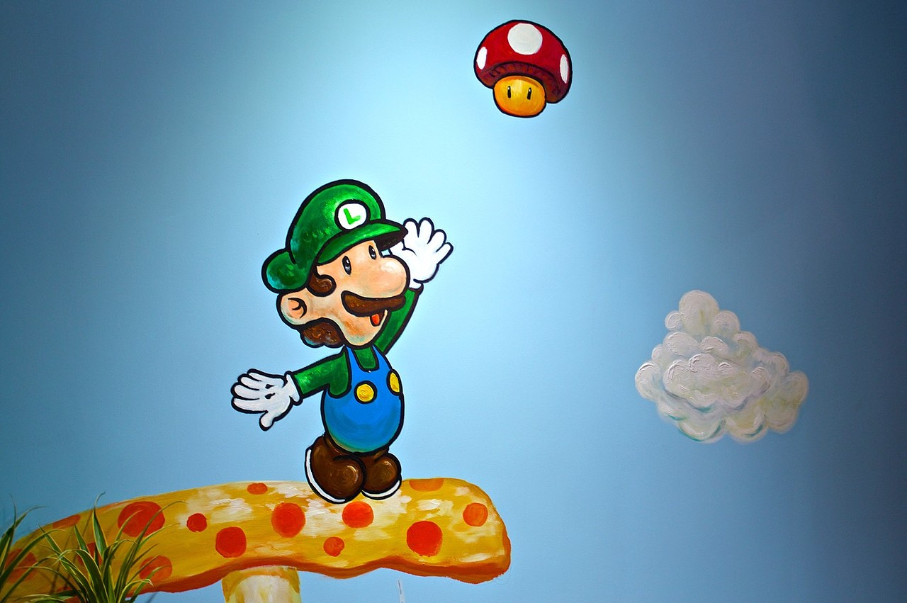 超级玛丽 包厢 墙绘 舟可手绘工作室作品