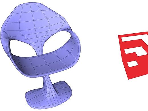 SketchUp教程： 细分曲面椅子建模