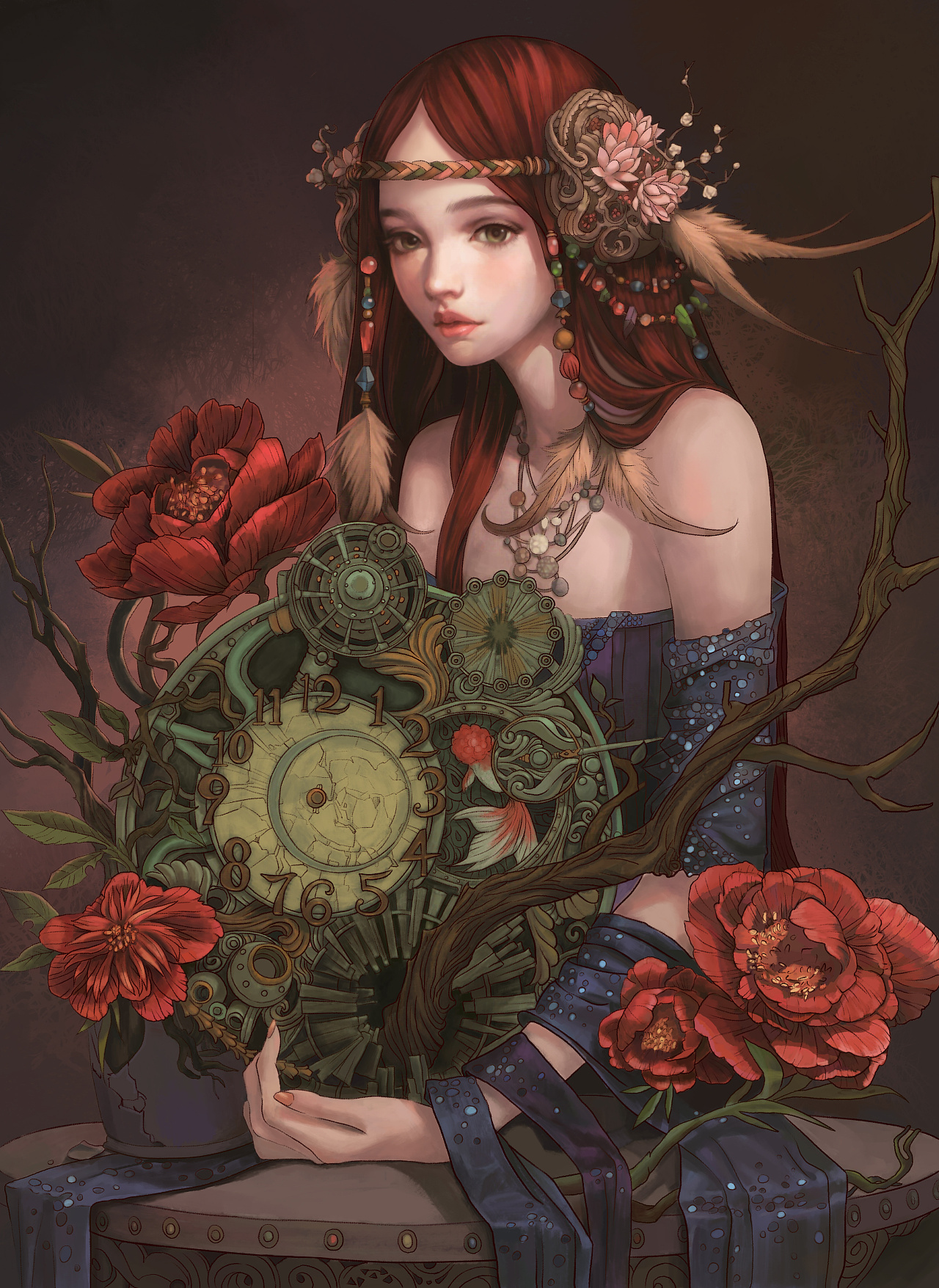 魔幻写实人物插画