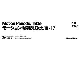 Motion Periocic Table X モーション周期表