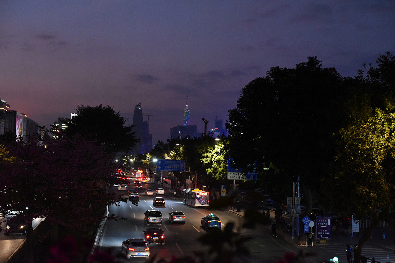 广州夜景广州塔猎德大桥