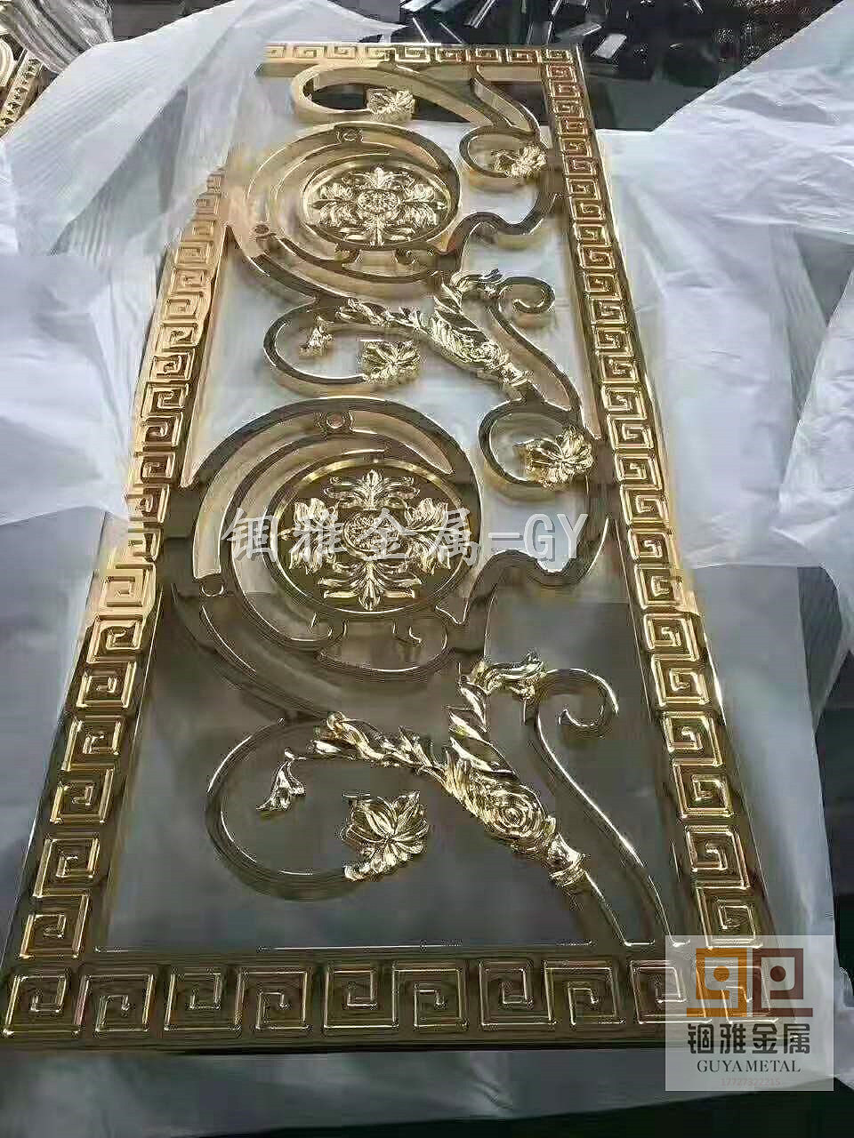 K金实心铝雕刻屏风隔断摆件 厂家供应