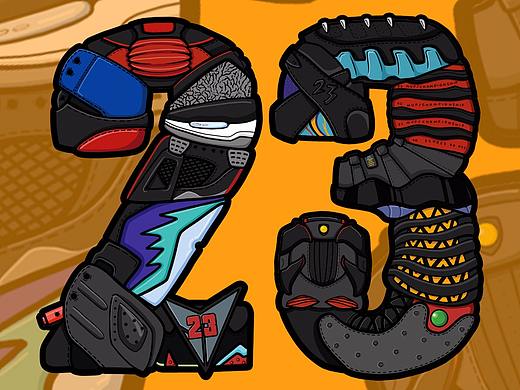 原创球鞋插画 air jordan 1-14 ----履程sole 待续