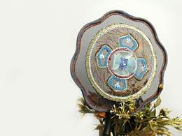 迷你法式刺繡藻井團(tuán)扇