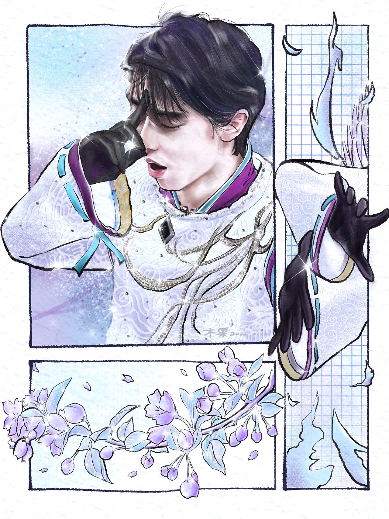 羽生结弦 漫画连载 北京冬奥会插画 存证|插画|艺术插画|木果插画