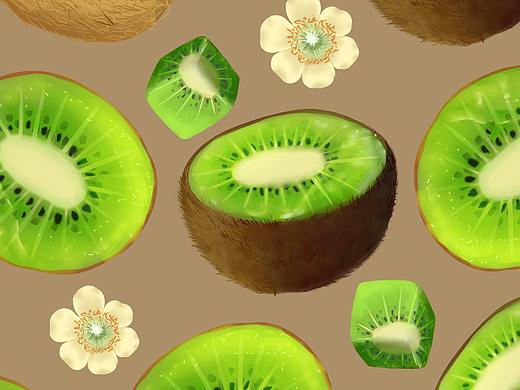 奇异果/猕猴桃（个人主页-ZNTYxOTA5MDg=） - 商业插画 - 站酷设计师水浅葱7原创素材 - 站酷ZCOOL