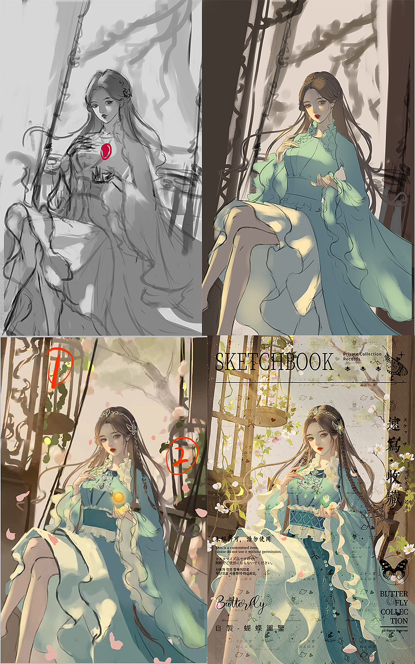 稿子（小过程）（图ZMzM1Mzc5NDEy） - 商业插画 - 站酷设计师三十六棠_原创素材 - 站酷ZCOOL