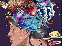 浮世绘插画练习作品