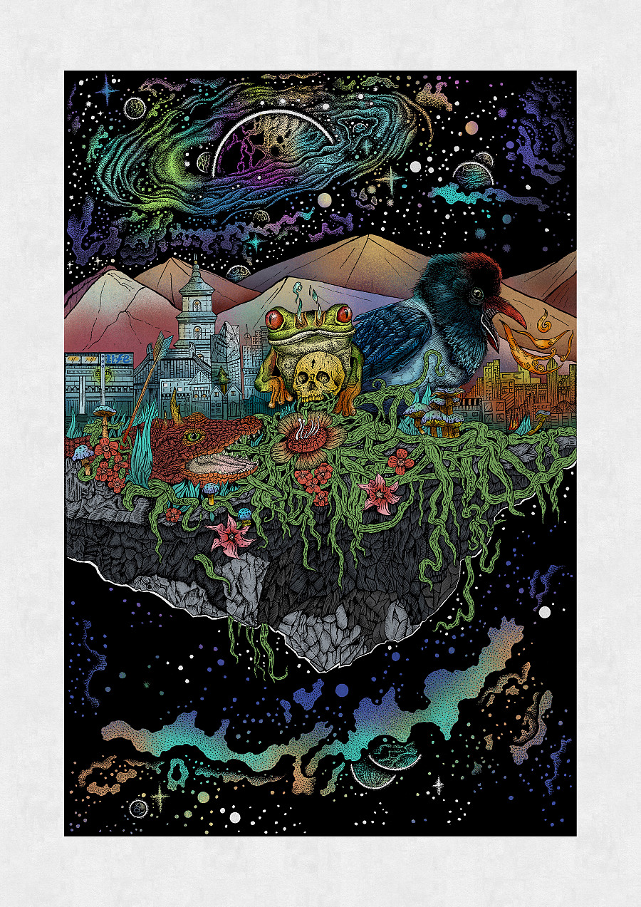 参加"城市记忆:奇幻国度"—第三届澳门当代插画大赛 ,可惜只入了第一