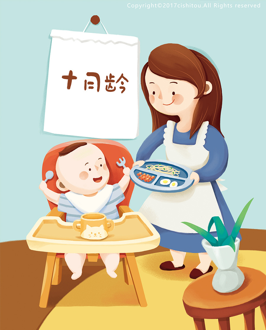 不同月龄宝宝喂食配图