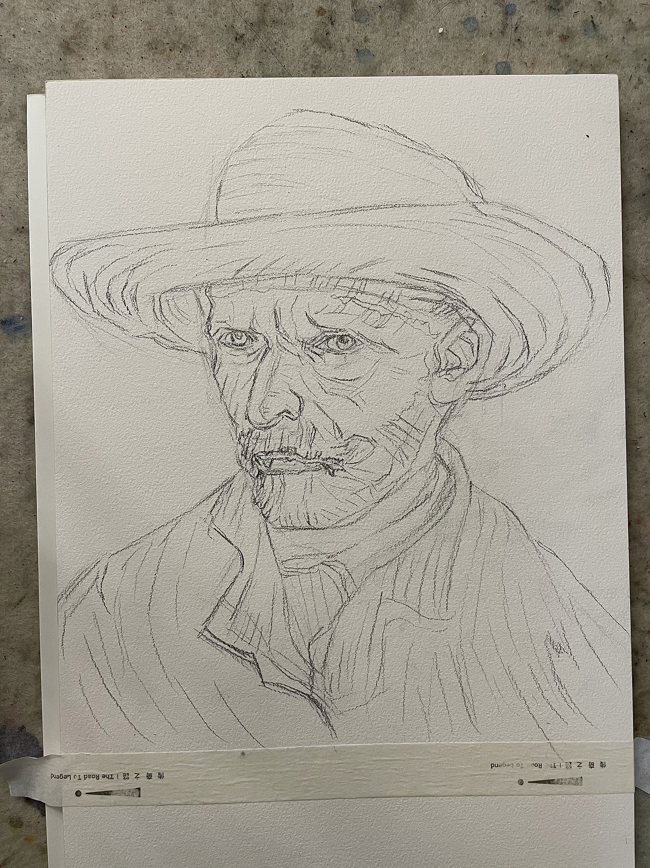 油畫(huà)棒臨摹梵高自畫(huà)像過(guò)程分享（圖ZMjM4NDg4NTYw） - 繪畫(huà) - 站酷設(shè)計(jì)師慕漁藝術(shù)原創(chuàng)素材 - 站酷ZCOOL