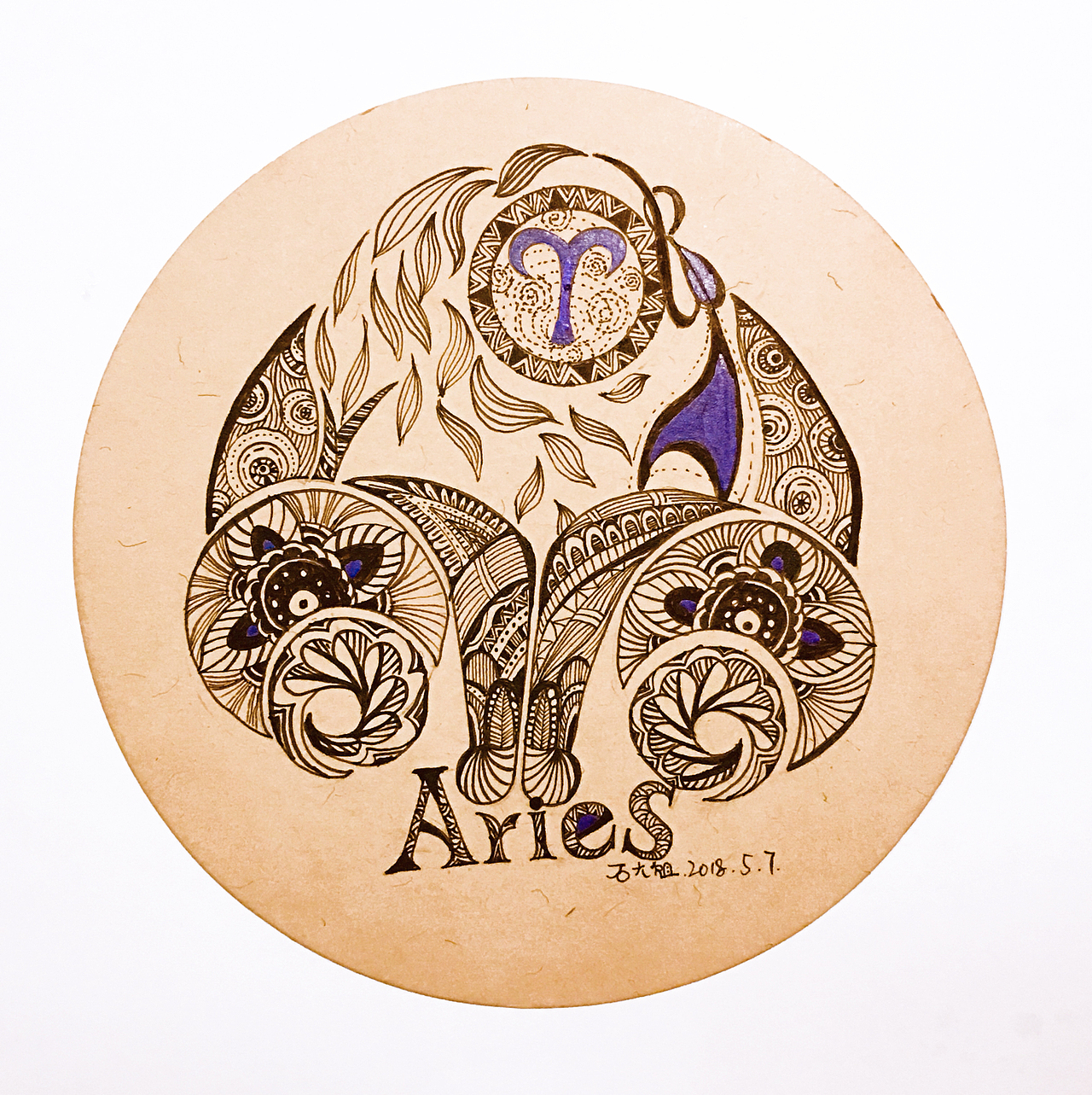 禅绕画·天秤座/金牛座/白羊座（图ZMTI5MDI1NDQw） - 新锐潮流插画 - 站酷设计师慧心禅绕画原创素材 - 站酷ZCOOL