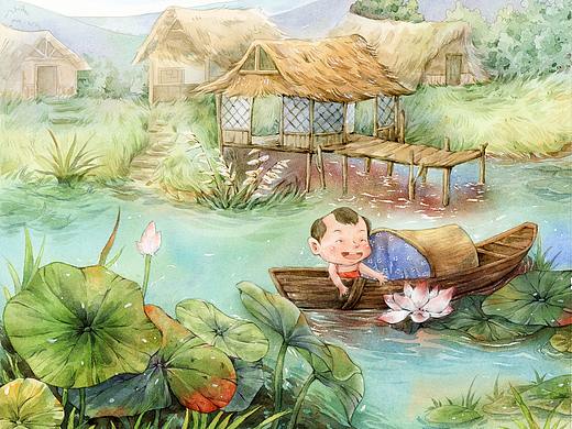 水彩插画 绘本 古诗词