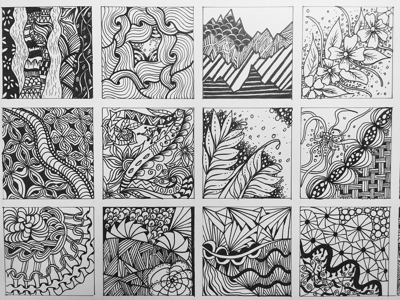 【禅绕画】每周练习_10|平面|图案|不二向来是从容的 - 临摹作品