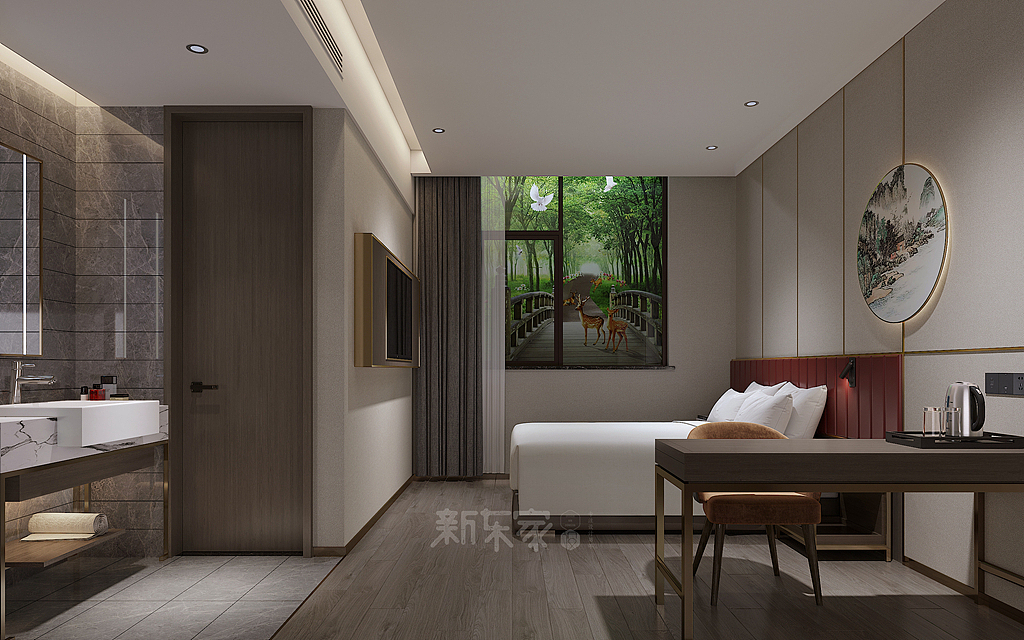 成都轻奢酒店设计|现代轻奢酒店|新中式轻奢酒店（图ZMjQzMTgyMzA0） - 家装设计 - 站酷设计师88成都酒店设计原创素材 - 站酷ZCOOL