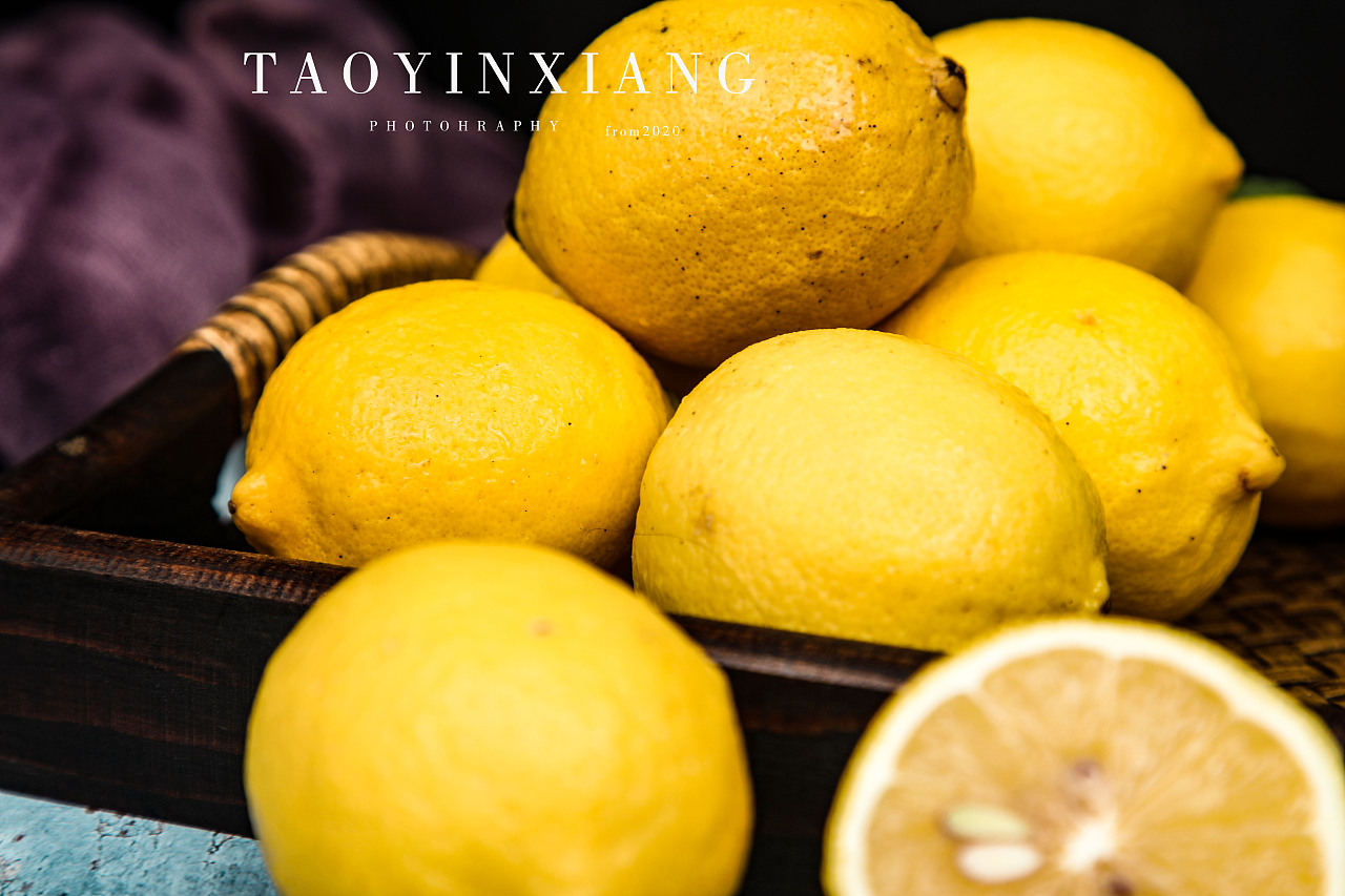 柠檬新鲜水果摄影