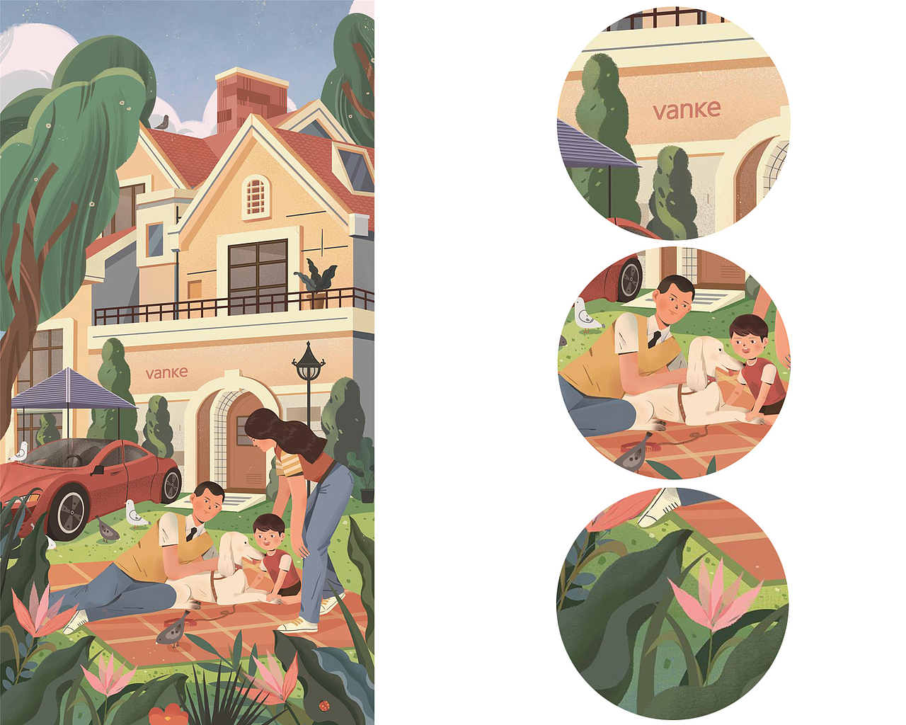 三好住宅,是万科一直秉持的打造好房子、好服务、好社区的产品理念,体现了万科以产品塑造美好生活的人居哲学。因此在画面设计和人物塑造中,会以小家庭流露出的幸福温馨,来凸显持续为客户提供更优的居住空间,
挚献中西部区域万千家庭的美好生活的理念。