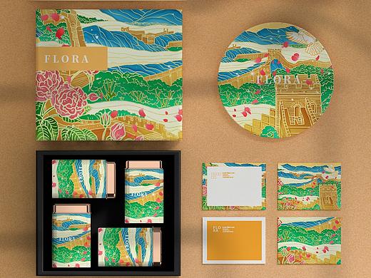 【大美国风】国潮旅游之长城插画设计及延展 