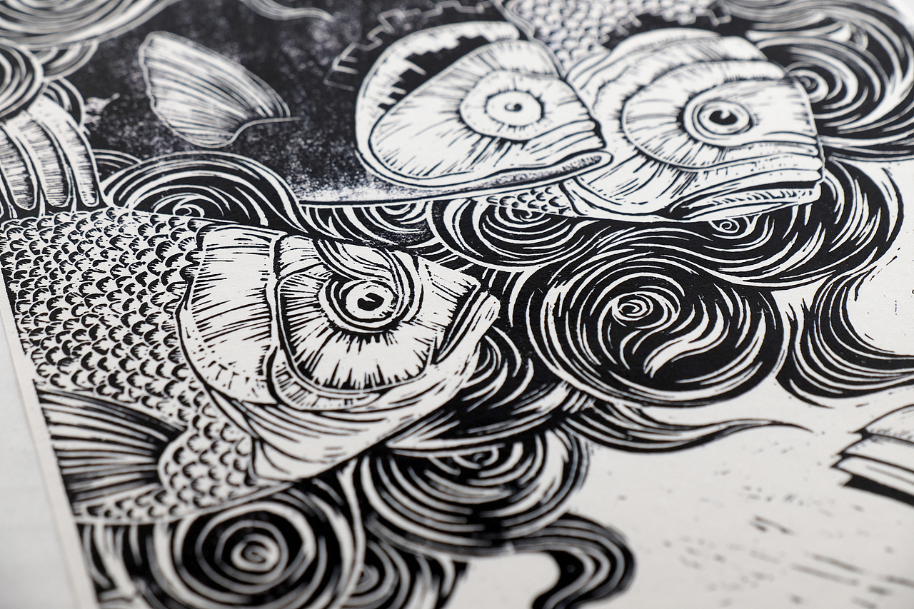 Sweet Sadness版画附过程~以及之前做的部分版画合集