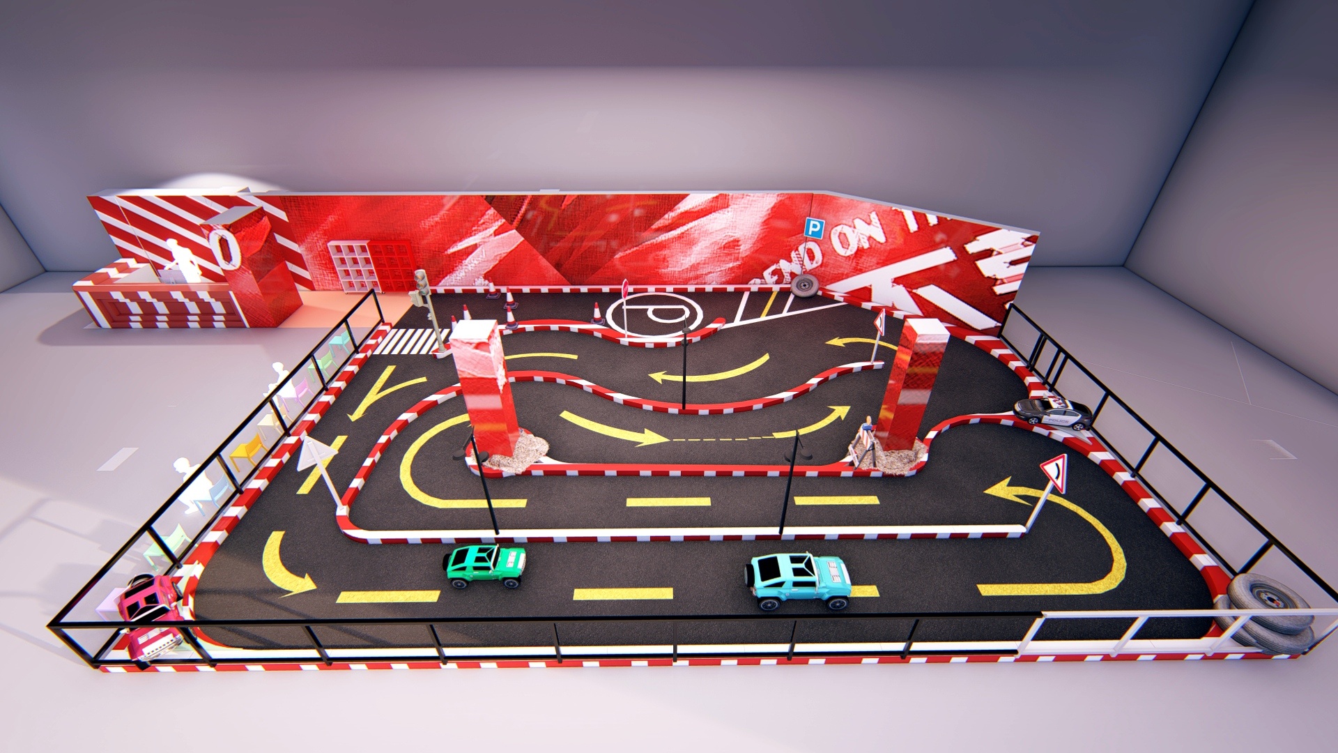 拉力赛商场赛道空间设计