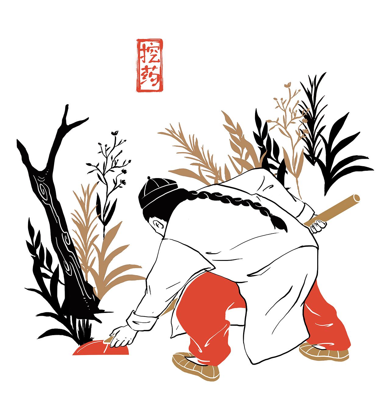 一组古代制药的插画【已商用】