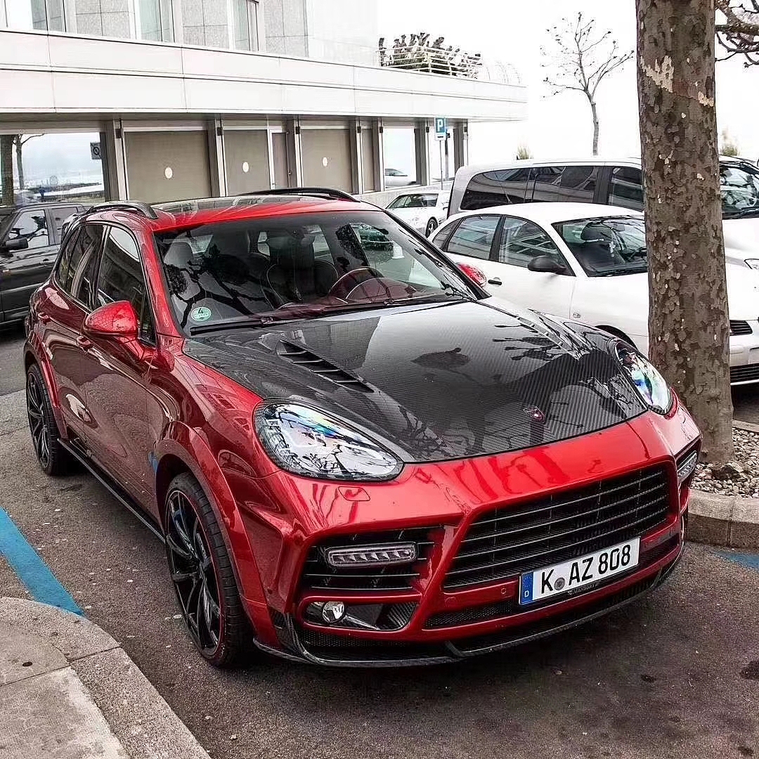 保时捷卡宴改装升级mansory款宽体大包围前杠侧裙后杠