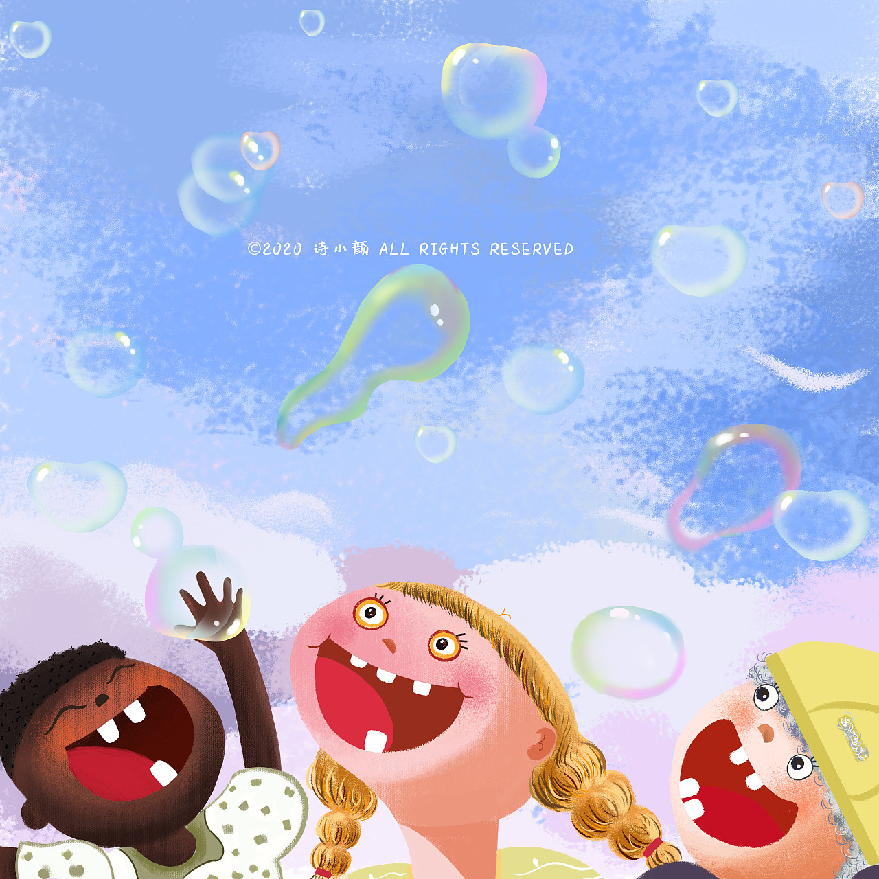 吹泡泡真好玩儿