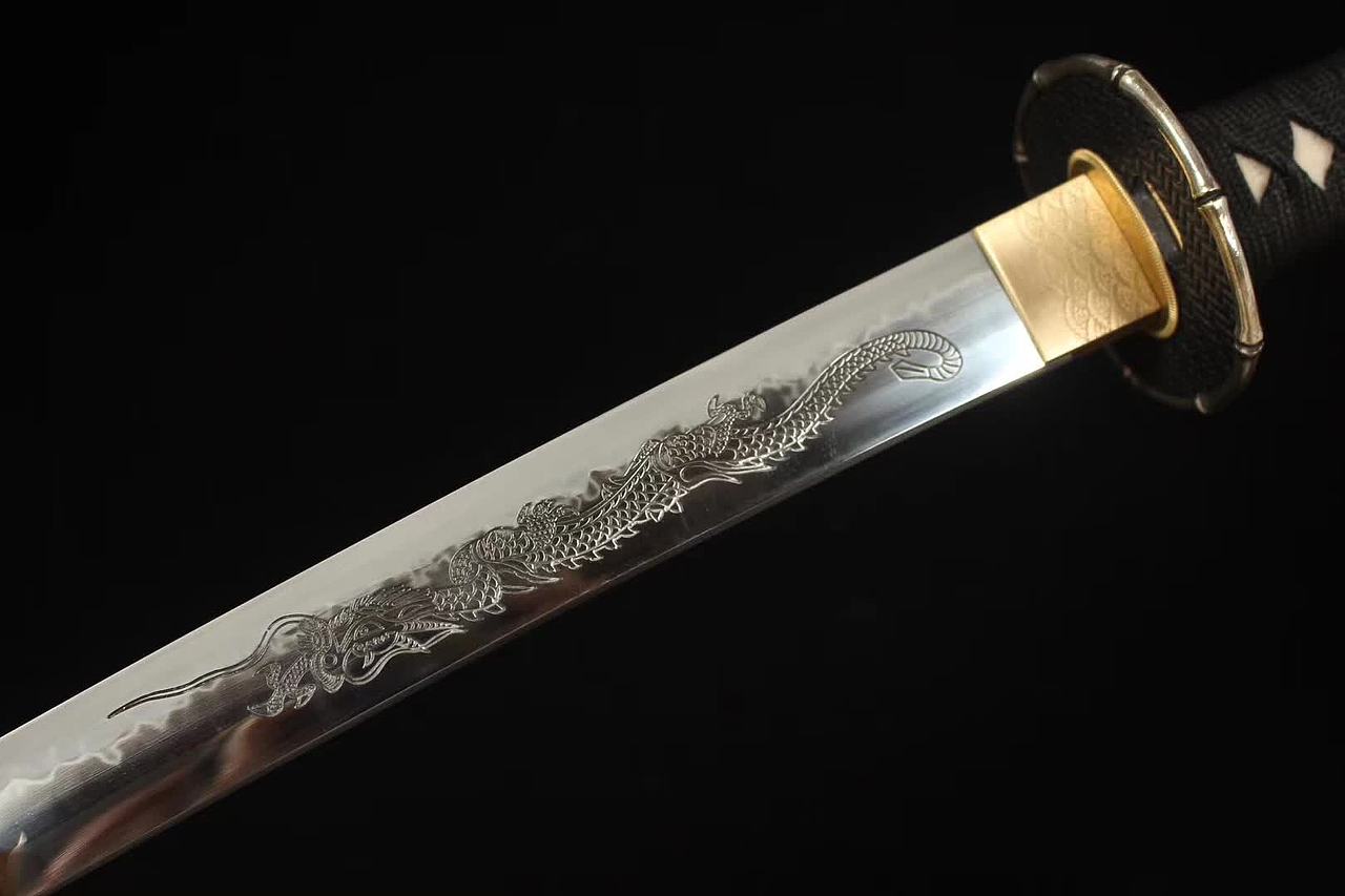 精品雕物丁子烧刃精品金具打刀和风堂美术刀剑龙泉宝