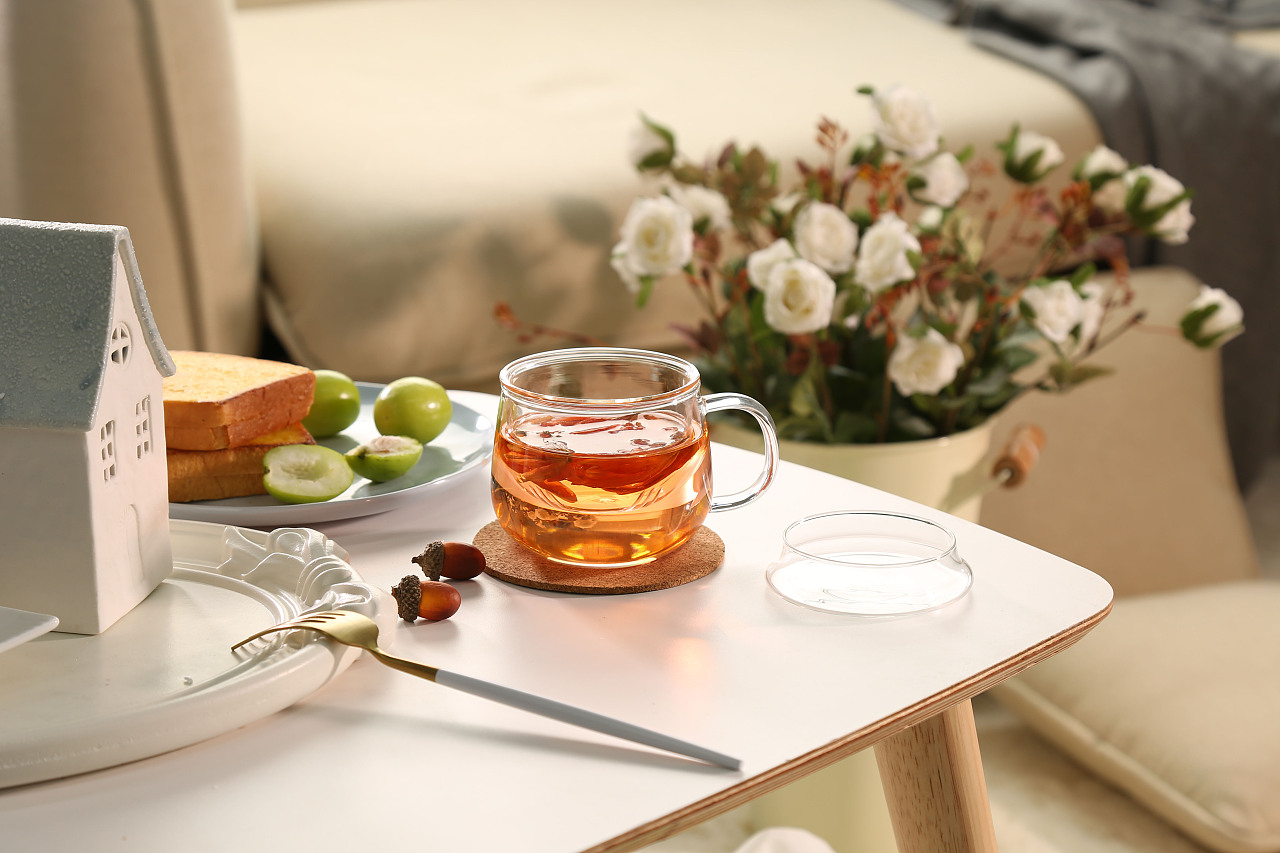 摄影—花茶杯 水杯 玻璃杯