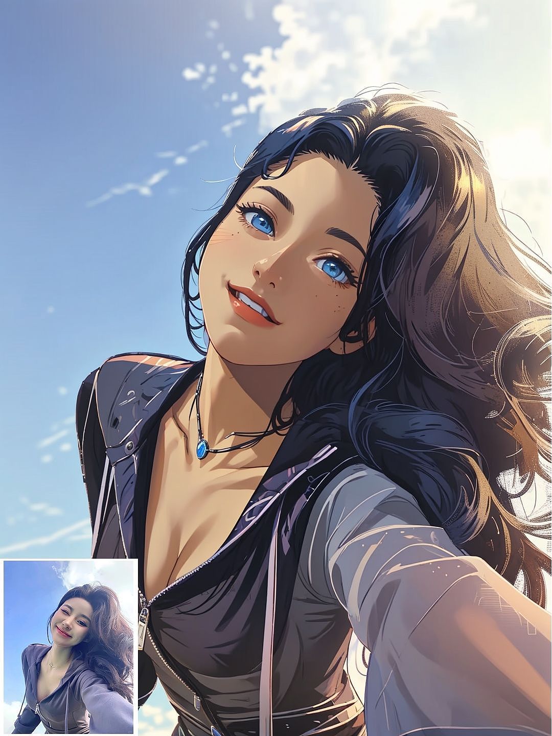 真人頭像轉(zhuǎn)二次元（圖ZMzYwMDI1NTE2） - AI作品 - 站酷設(shè)計師Ai攝影喵原創(chuàng)素材 - 站酷ZCOOL