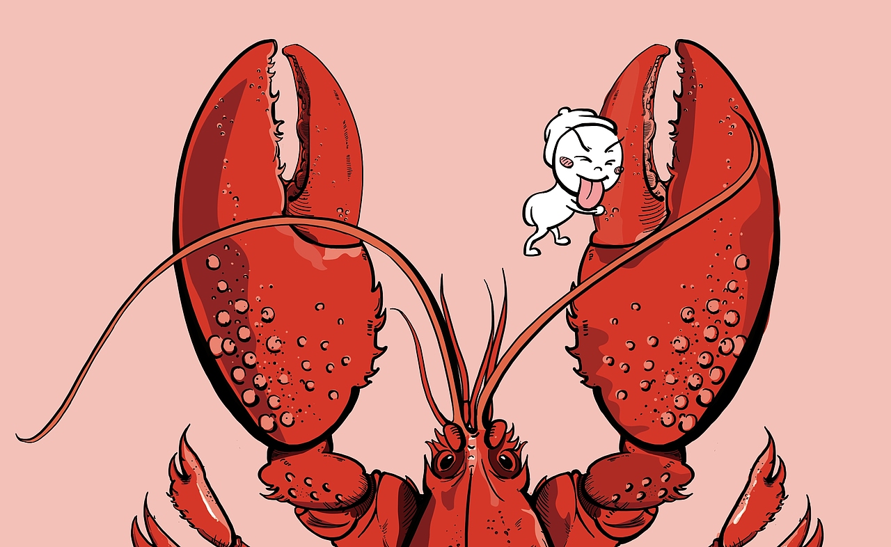 小龙虾|插画|商业插画|猪血糕_原创作品-站酷zcool
