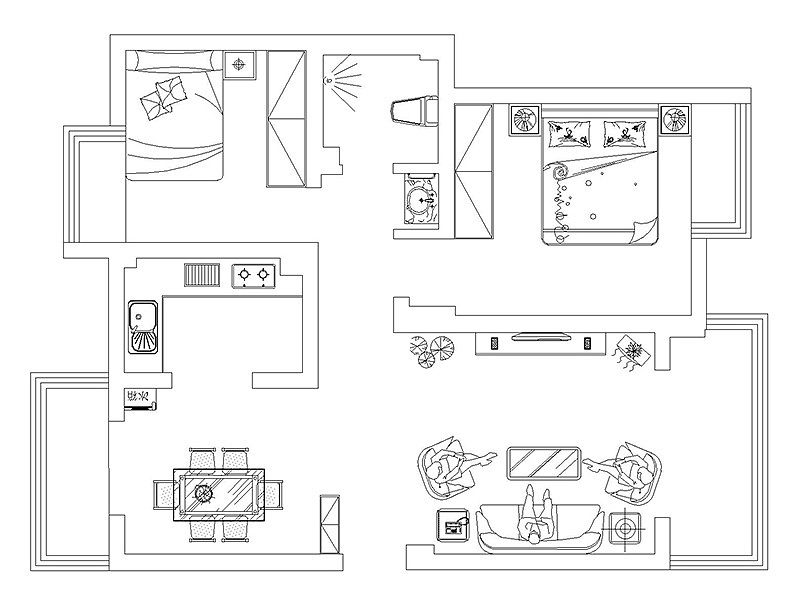 康桥华城装修，98平简约风样板间设计（图ZOTA0OTY1NzI=） - 家装设计 - 站酷设计师河南郑州美巢装饰原创素材 - 站酷ZCOOL