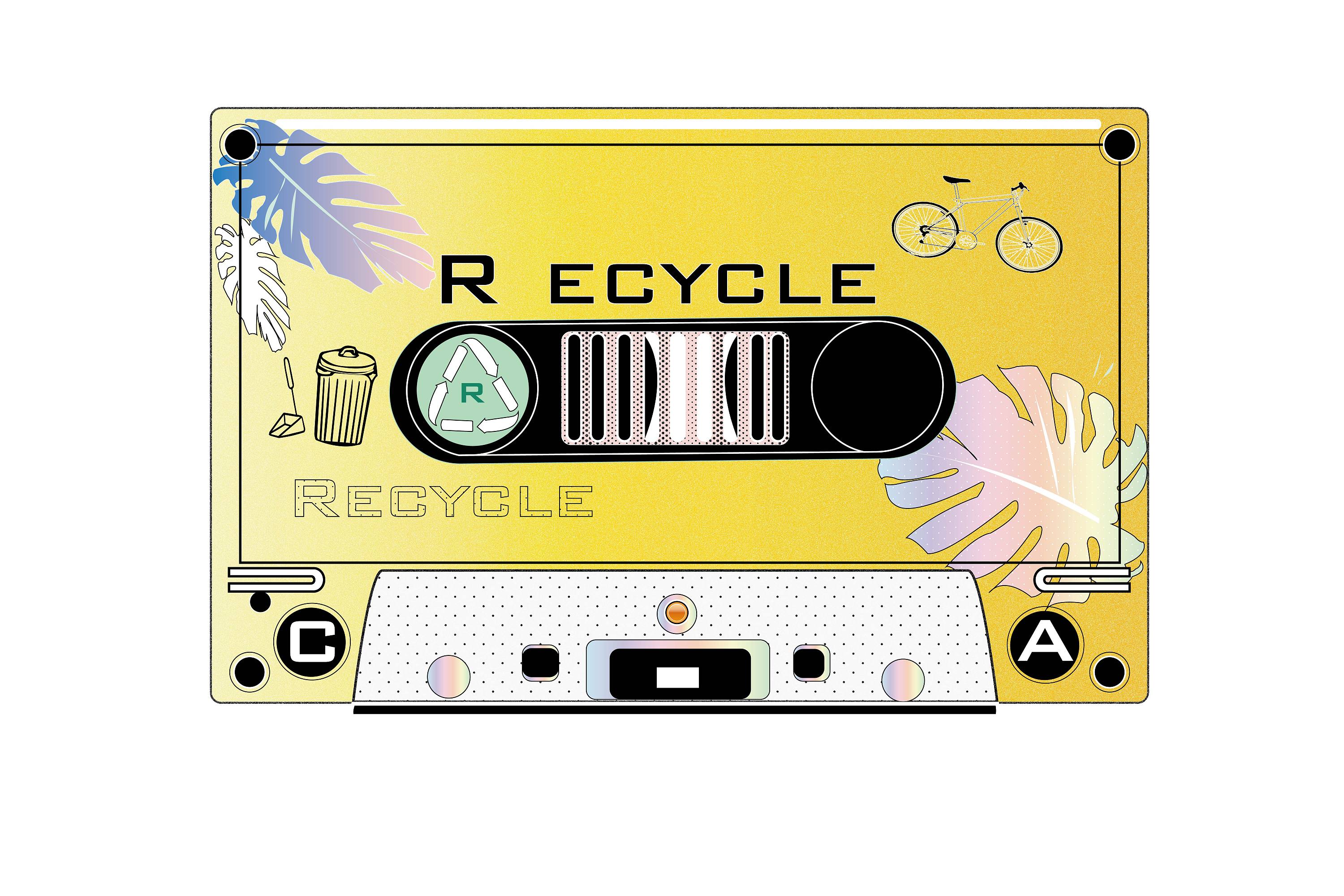 《 8 0 磁带》|平面|图案|nichk - 原创作品 - 站酷 (zcool)